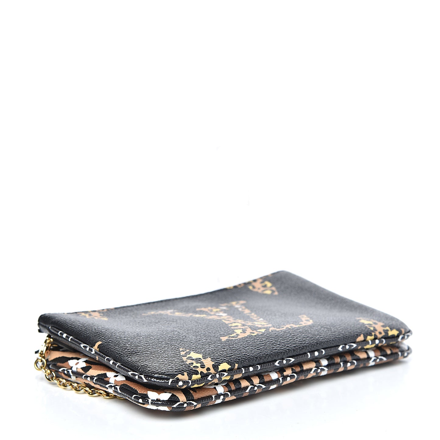 Monogram Giant Jungle Pochette Double Zip Black