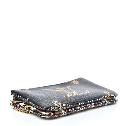 Louis Vuitton Monogram Giant Jungle Pochette Double Zip Black 4 of 12