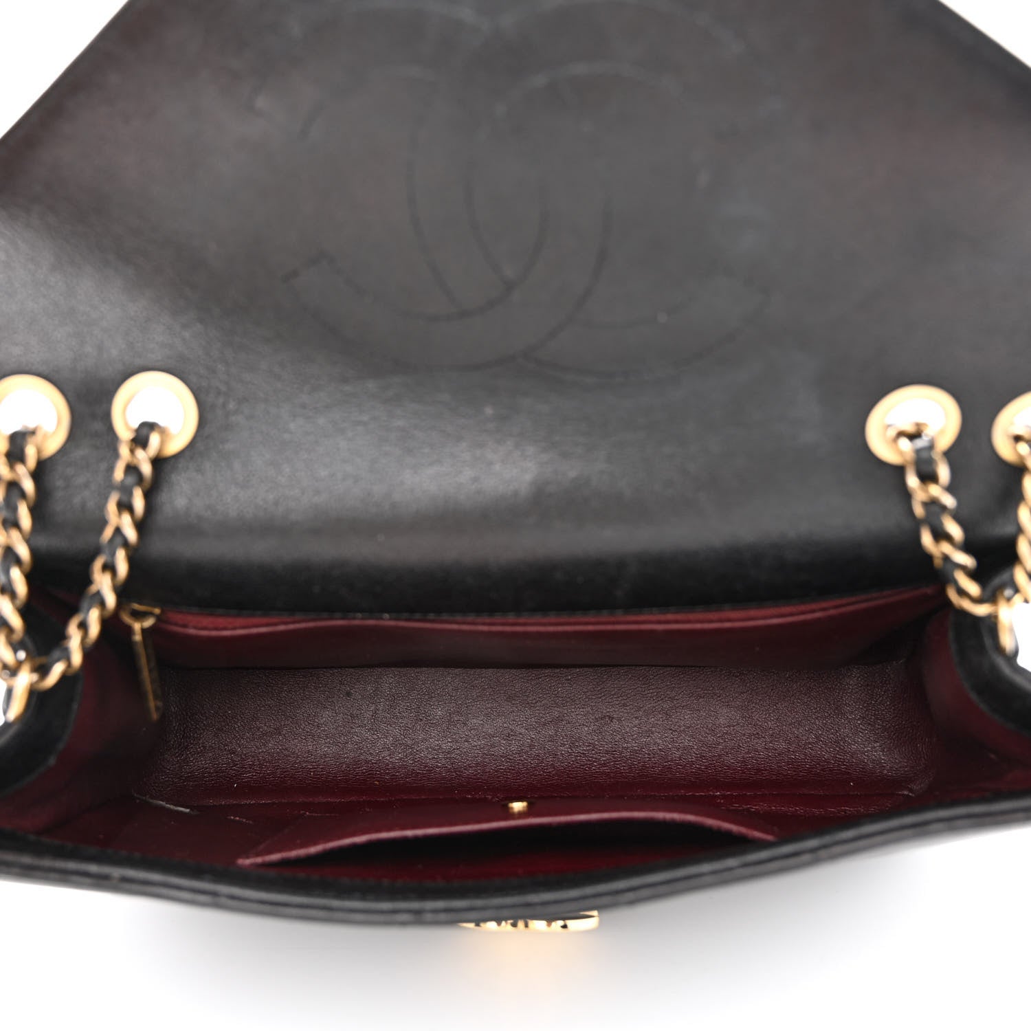Chanel Lambskin Chevron Quilted Medium Envelope Flap Black 5 of 13