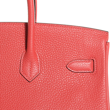 Hermes Taurillon Clemence Birkin 35 Rouge Pivoine 12 of 23