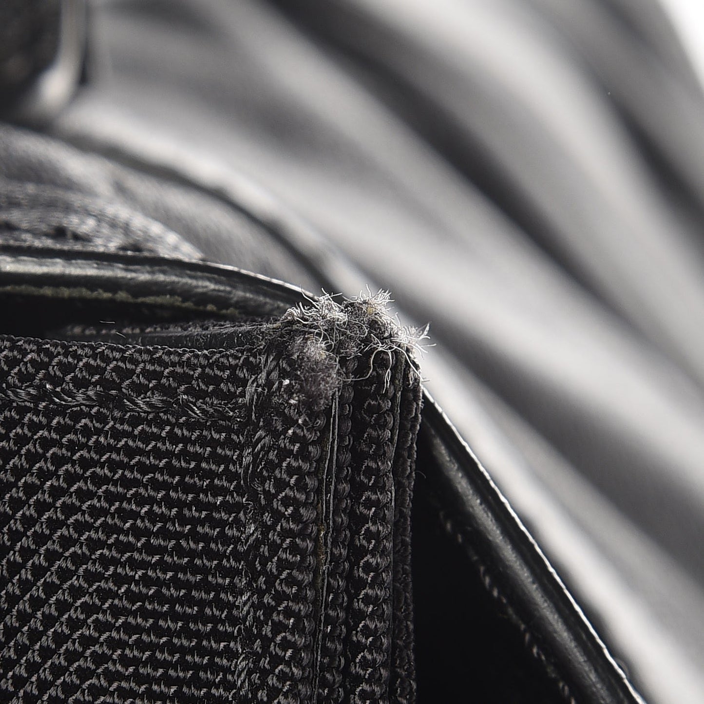 Lambskin Nylon Extra Large PS1 Satchel Black