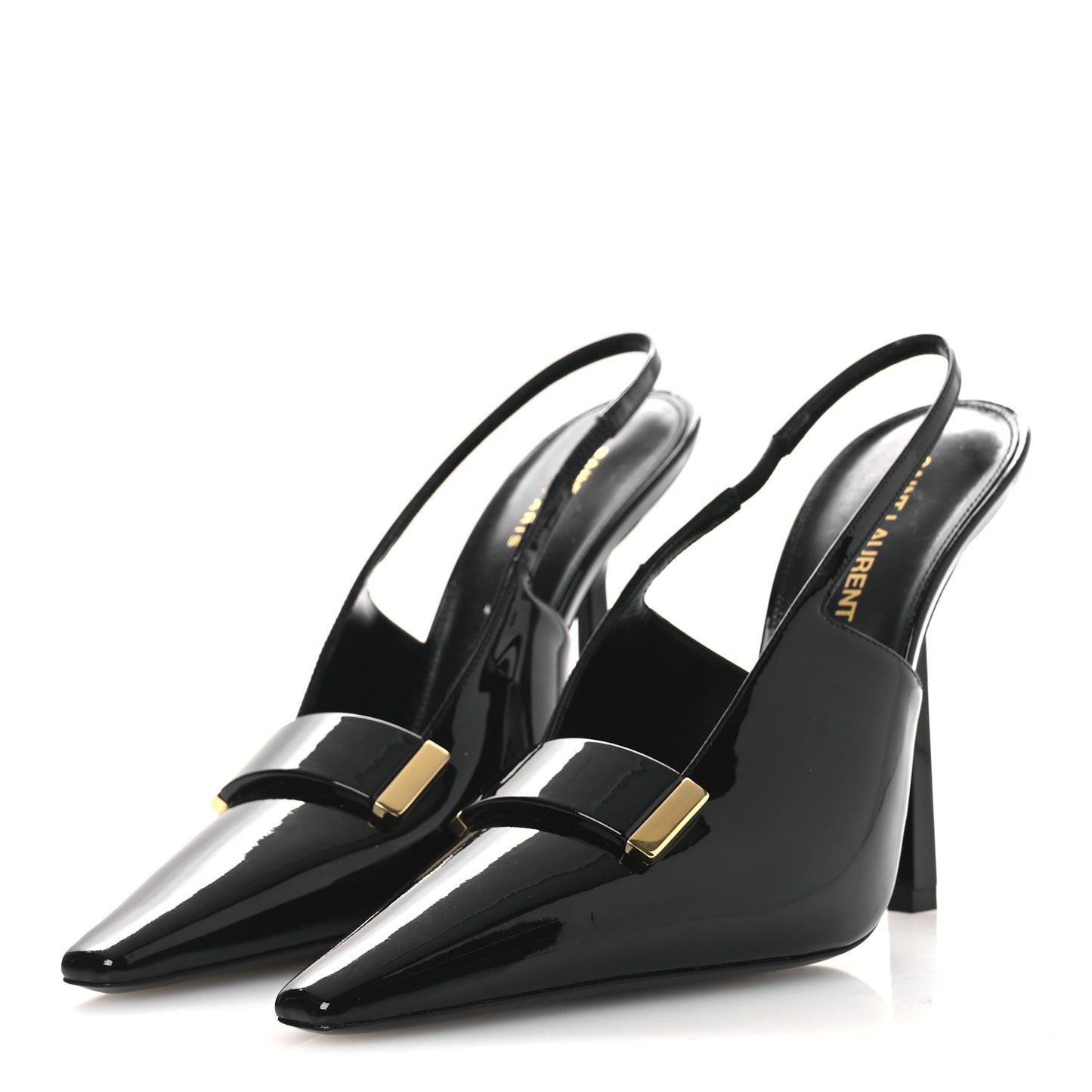Vernice Grupy Madame 115mm Slingback Pumps 38 Black