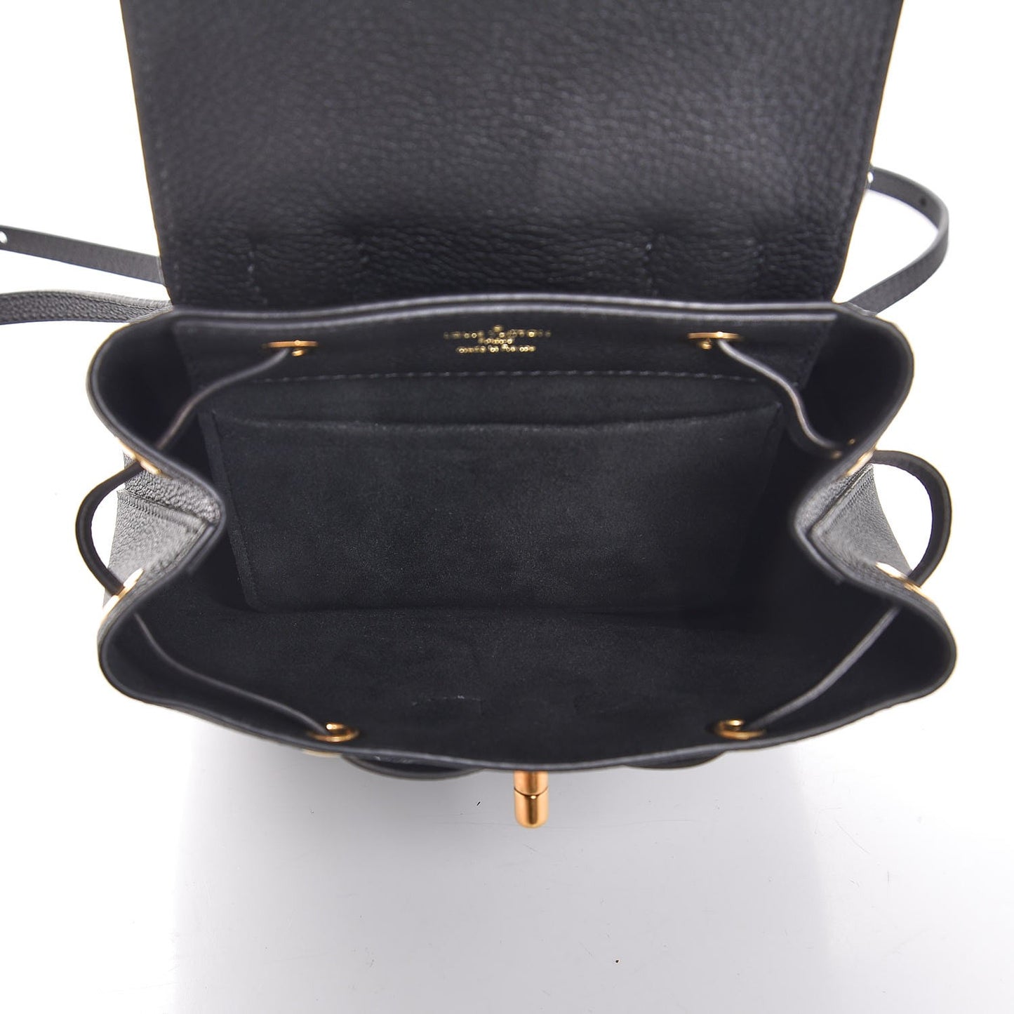 Calfskin Lockme Mini Backpack Black