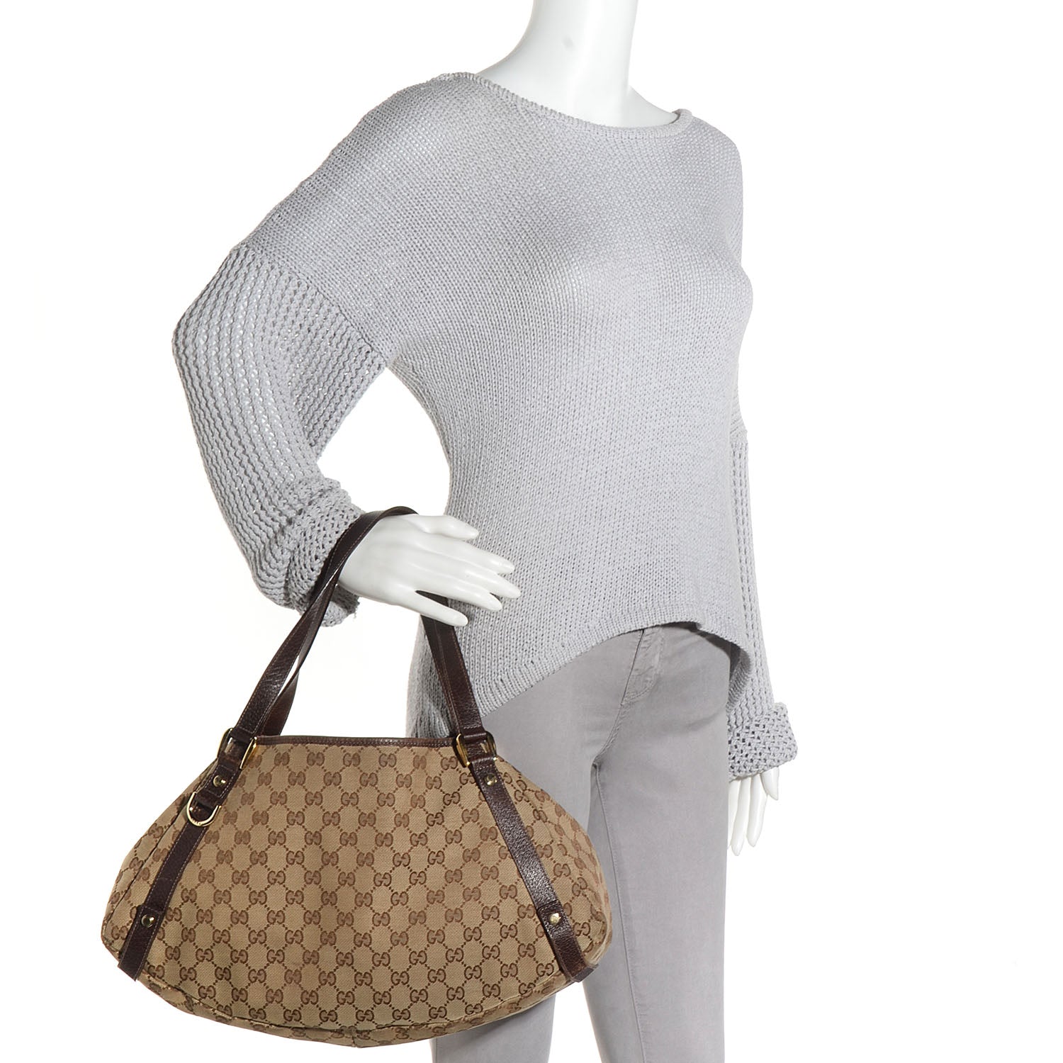Gucci Monogram Medium Abbey Shoulder Bag Dark Brown 2 of 9