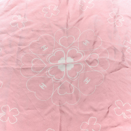Chanel Silk CC Clover Scarf Pink 3 of 5