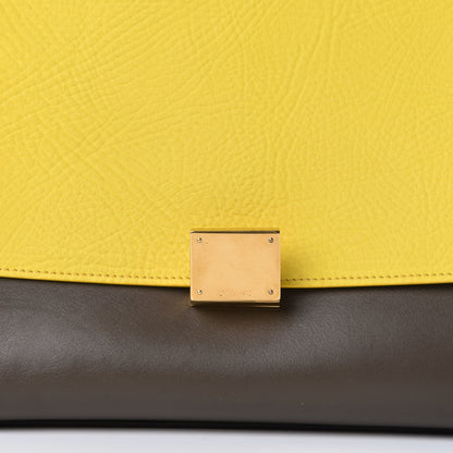 Celine Elephant Calfskin Small Tri-Color Trapeze Yellow 7 of 13