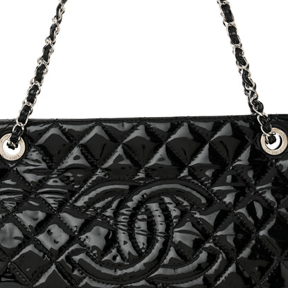 Chanel Patent Quilted Timeless CC Shopping Tote Black 8 of 12