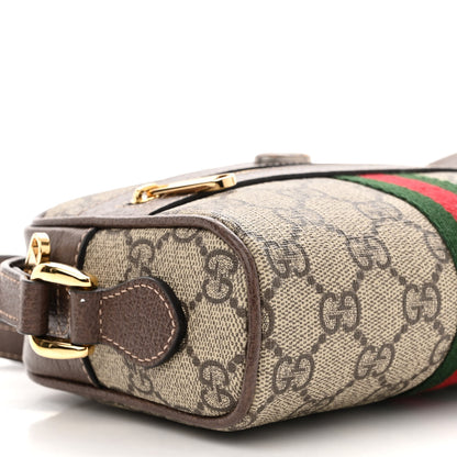 Gucci GG Supreme Monogram Web Mini Ophidia Shoulder Bag Brown 15 of 16