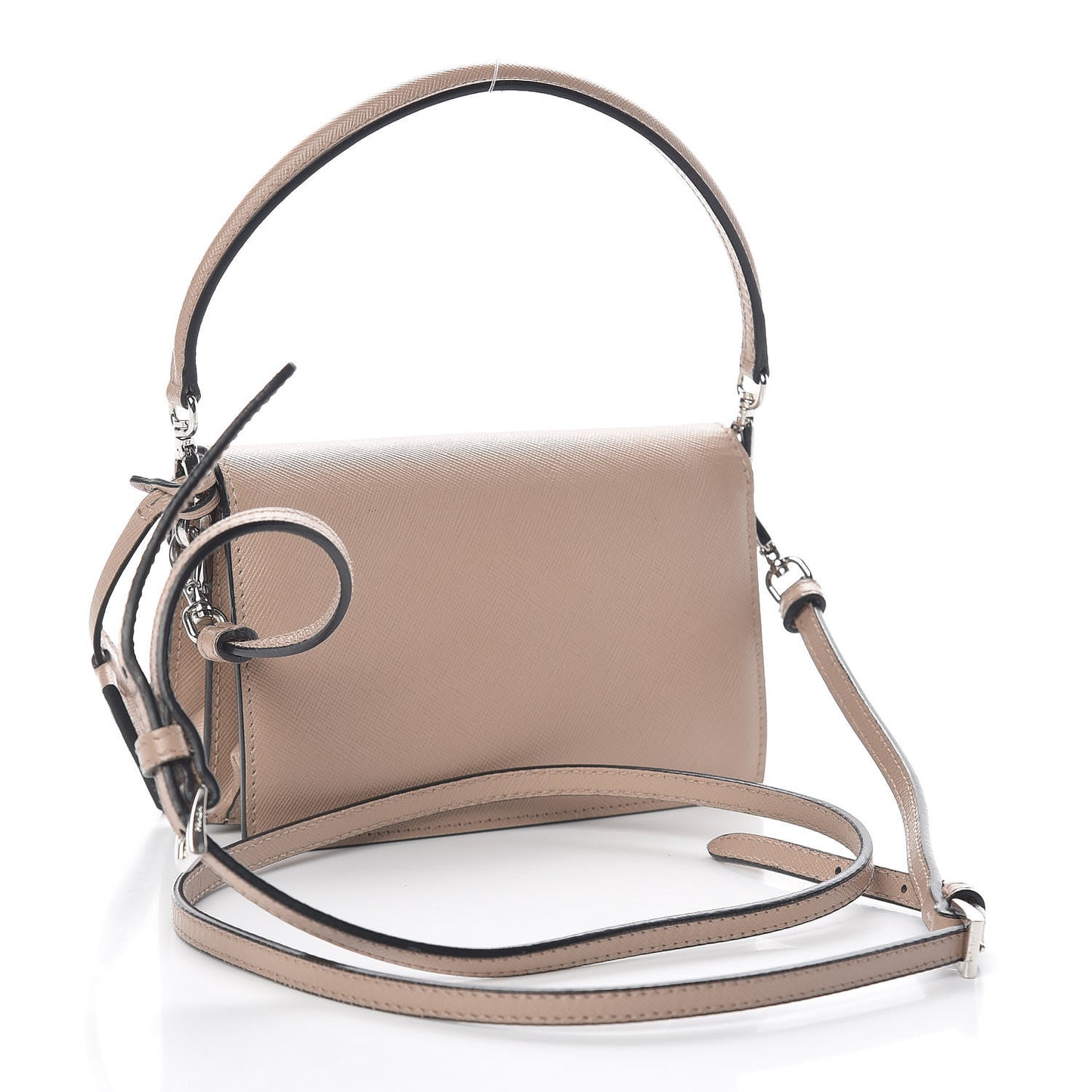 Saffiano Lux Sound Shoulder Bag Cipria