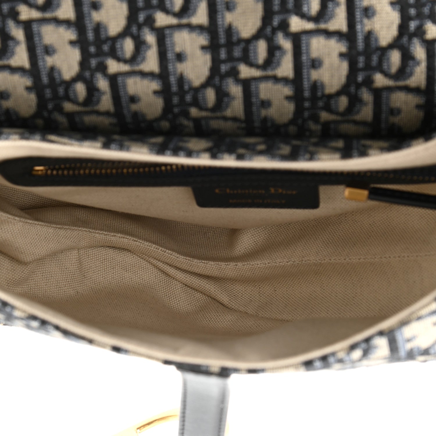 Christian Dior Oblique Saddle Bag Blue 5 of 8