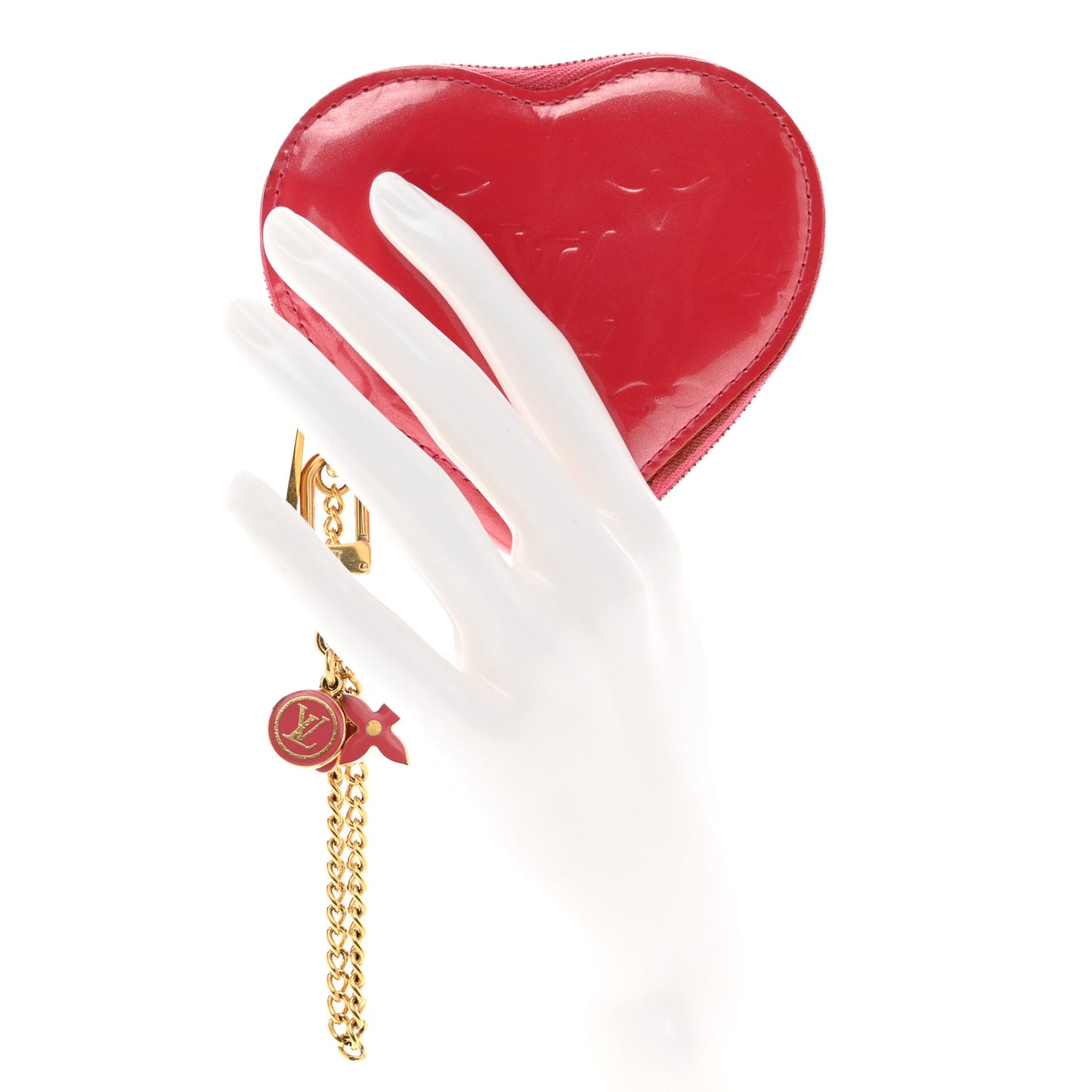 Vernis Heart Coin Purse Framboise