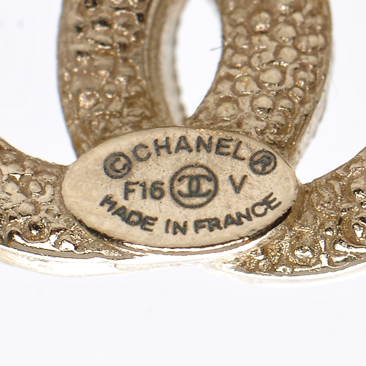 Chanel Crystal CC Earrings Gold 4 of 5
