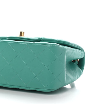 Chanel Lambskin Quilted Mini Square Flap Green 9 of 9