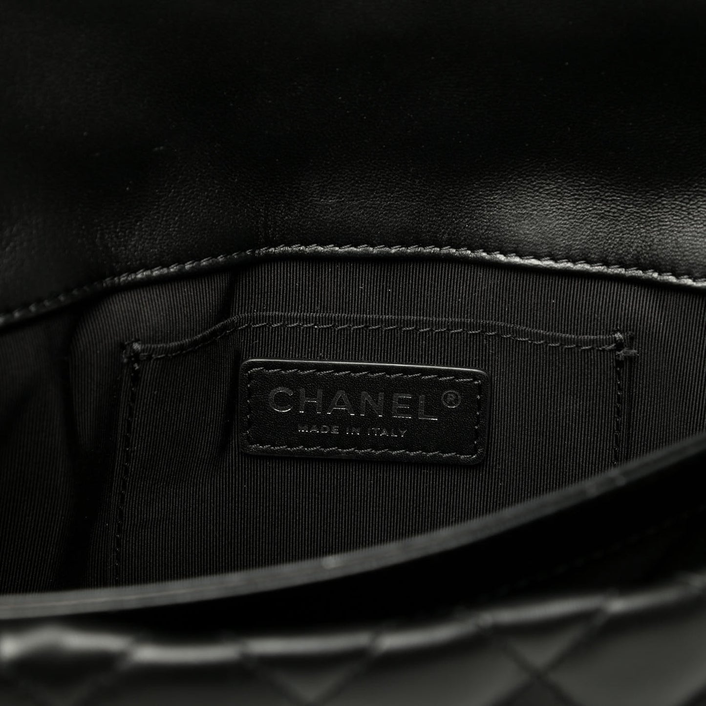 Lambskin Quilted Fold Up Again Clutch Black