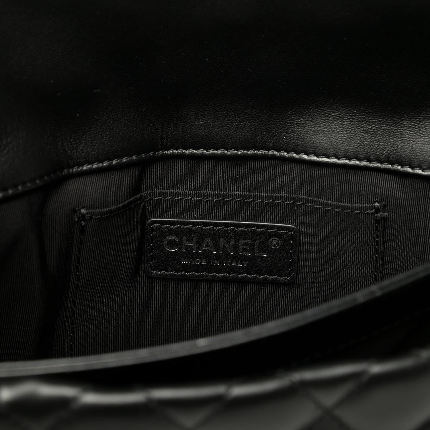 Chanel Lambskin Quilted Fold Up Again Clutch Black 6 of 7