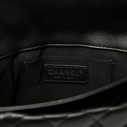 Chanel Lambskin Quilted Fold Up Again Clutch Black 6 of 7
