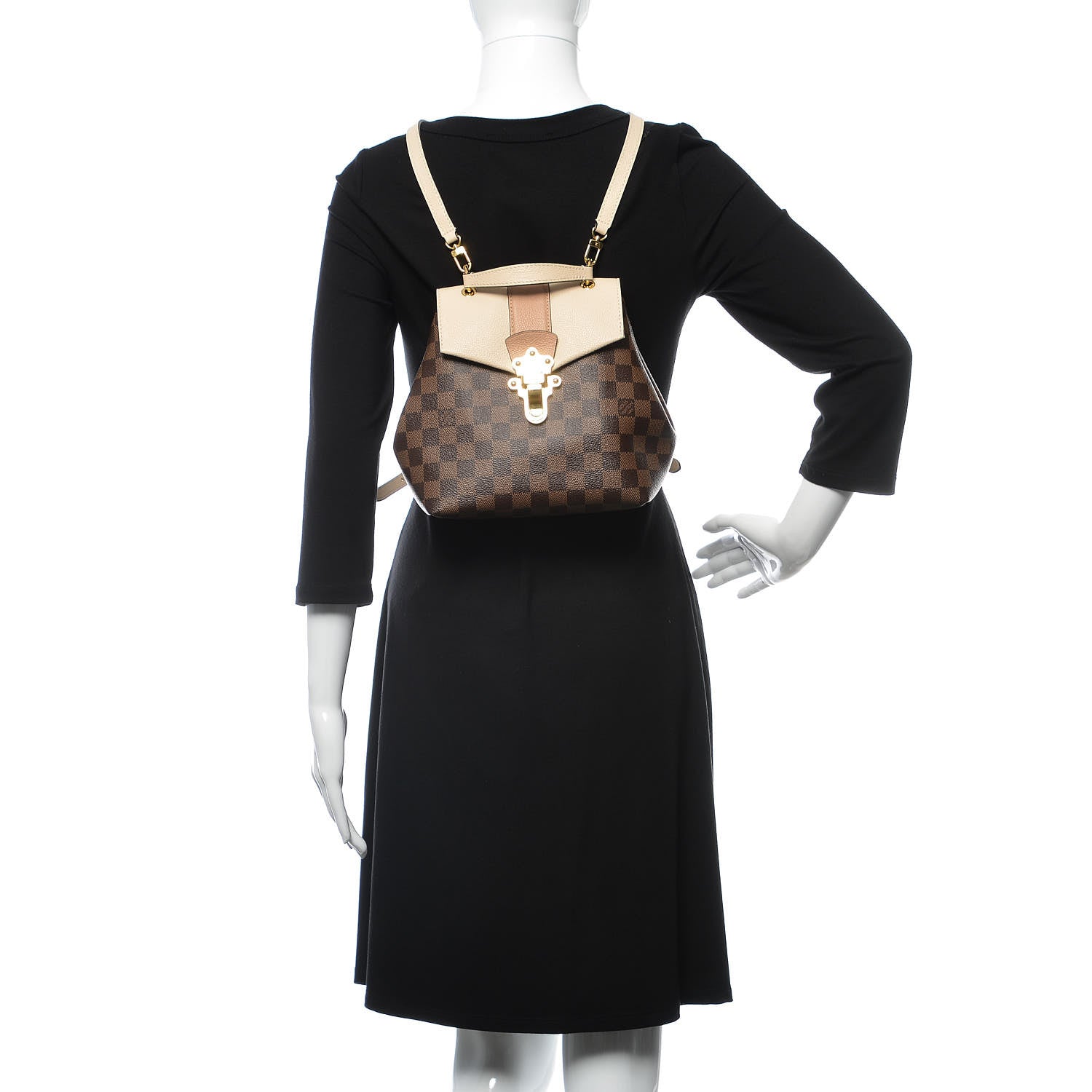 Louis Vuitton Damier Ebene Clapton Backpack Creme 2 of 8