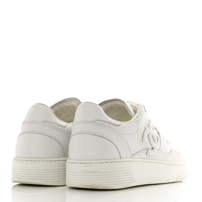 Chanel Calfskin CC Womens Sneakers 38.5 White 4 of 10