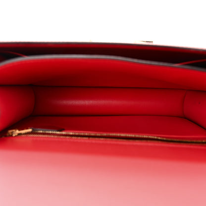 Hermes Epsom Enamel Constance 24 Rouge Grenat 5 of 13