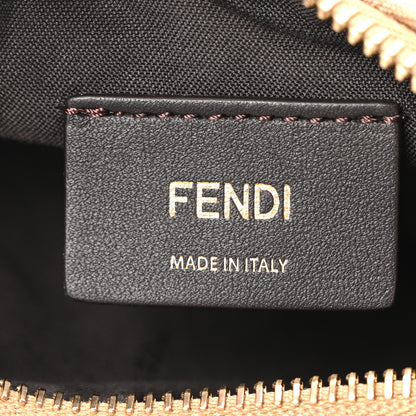 Fendi Fabric Jacquard Vitello Grace FF 1974 Mini Fendigraphy Hobo Bag Beige 5 of 9