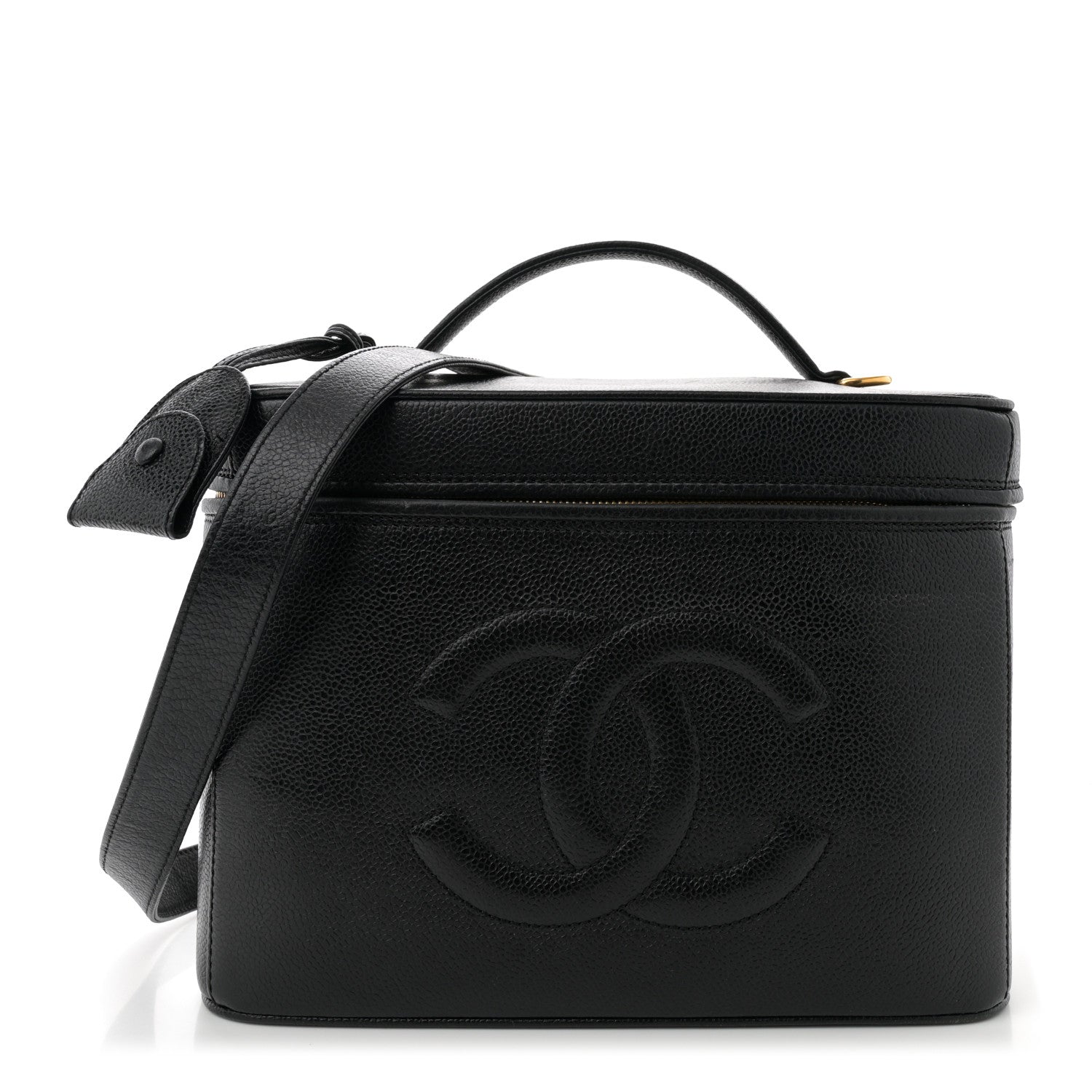 Chanel Caviar CC Vanity Train Case Black 1 of 13