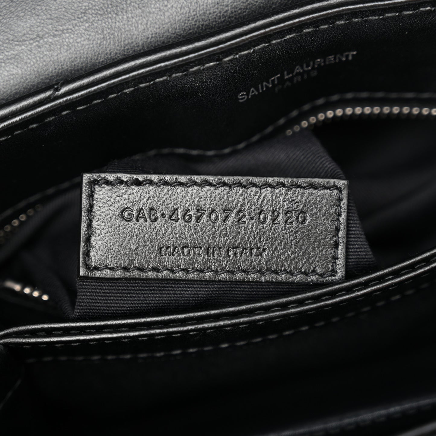 Calfskin Y Quilted Monogram Toy Loulou Crossbody Bag Black