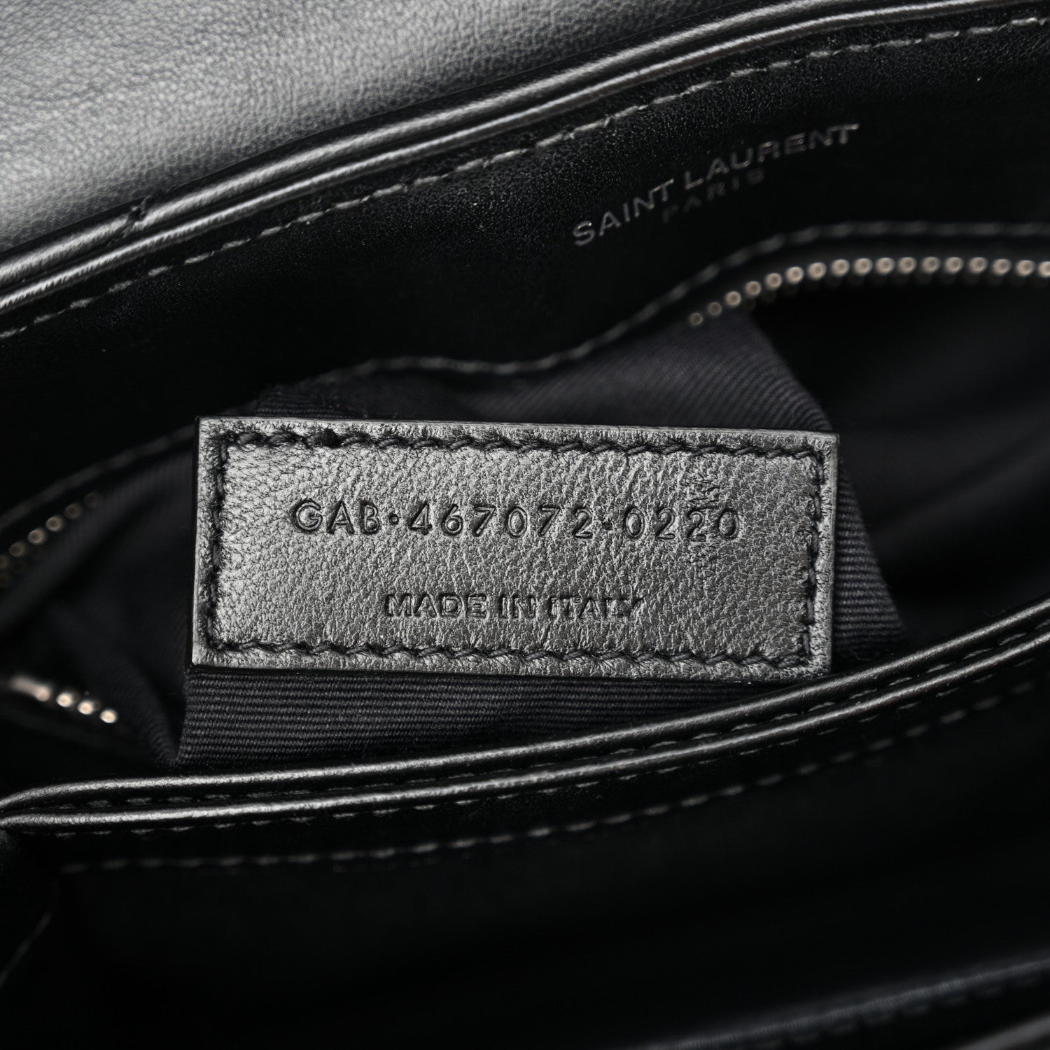Saint Laurent Calfskin Y Quilted Monogram Toy Loulou Crossbody Bag Black 7 of 11