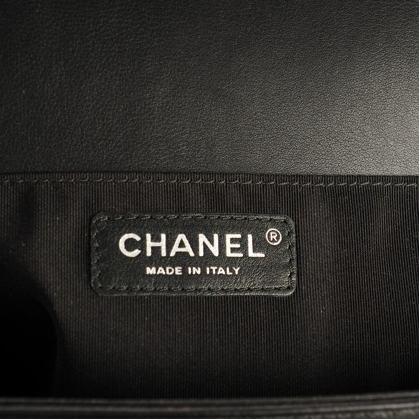 Calfskin Quilted Medium Boy Flap Black