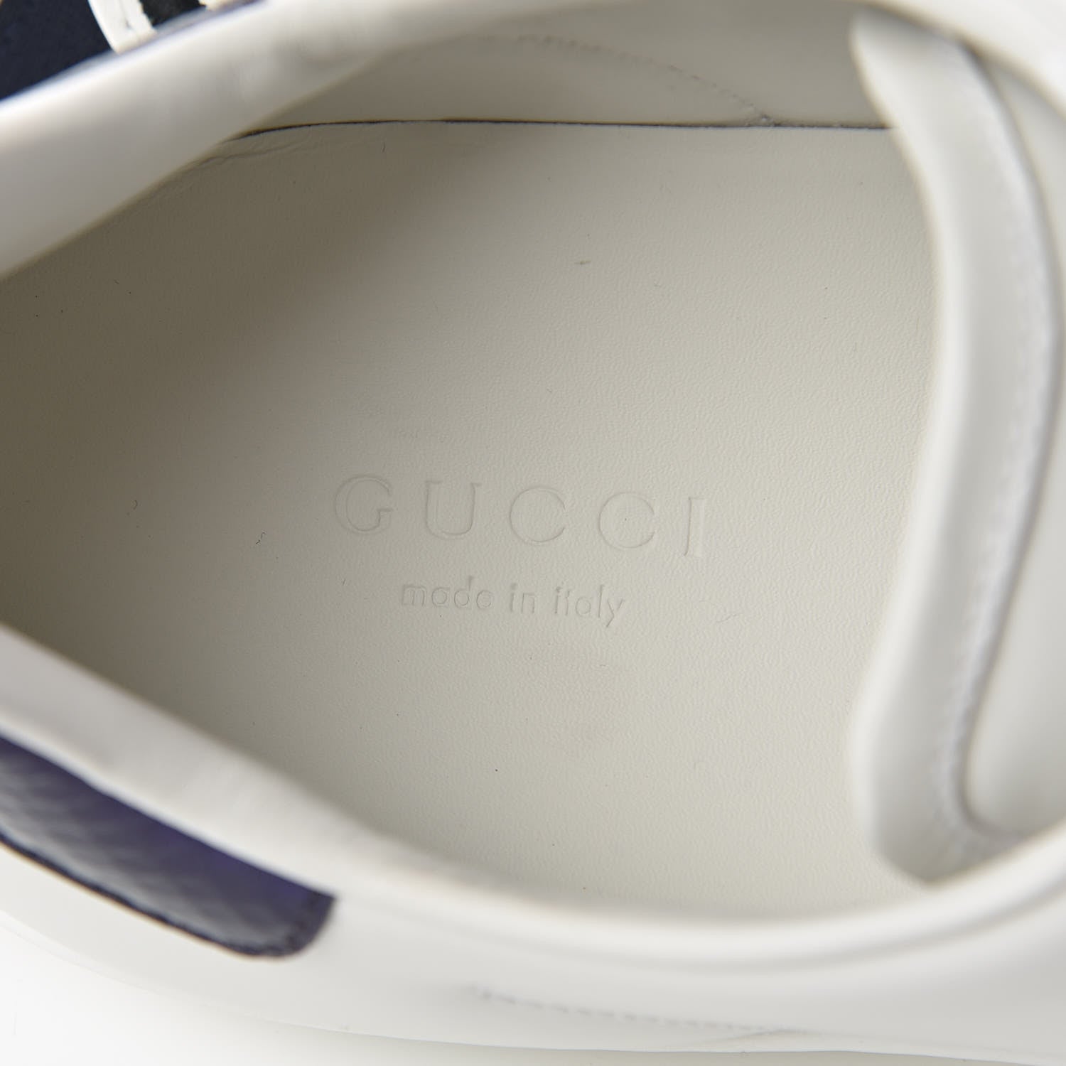 Gucci Calfskin Ayers Blind For Love Embroidered Womens Ace Sneakers 39 White 6 of 10