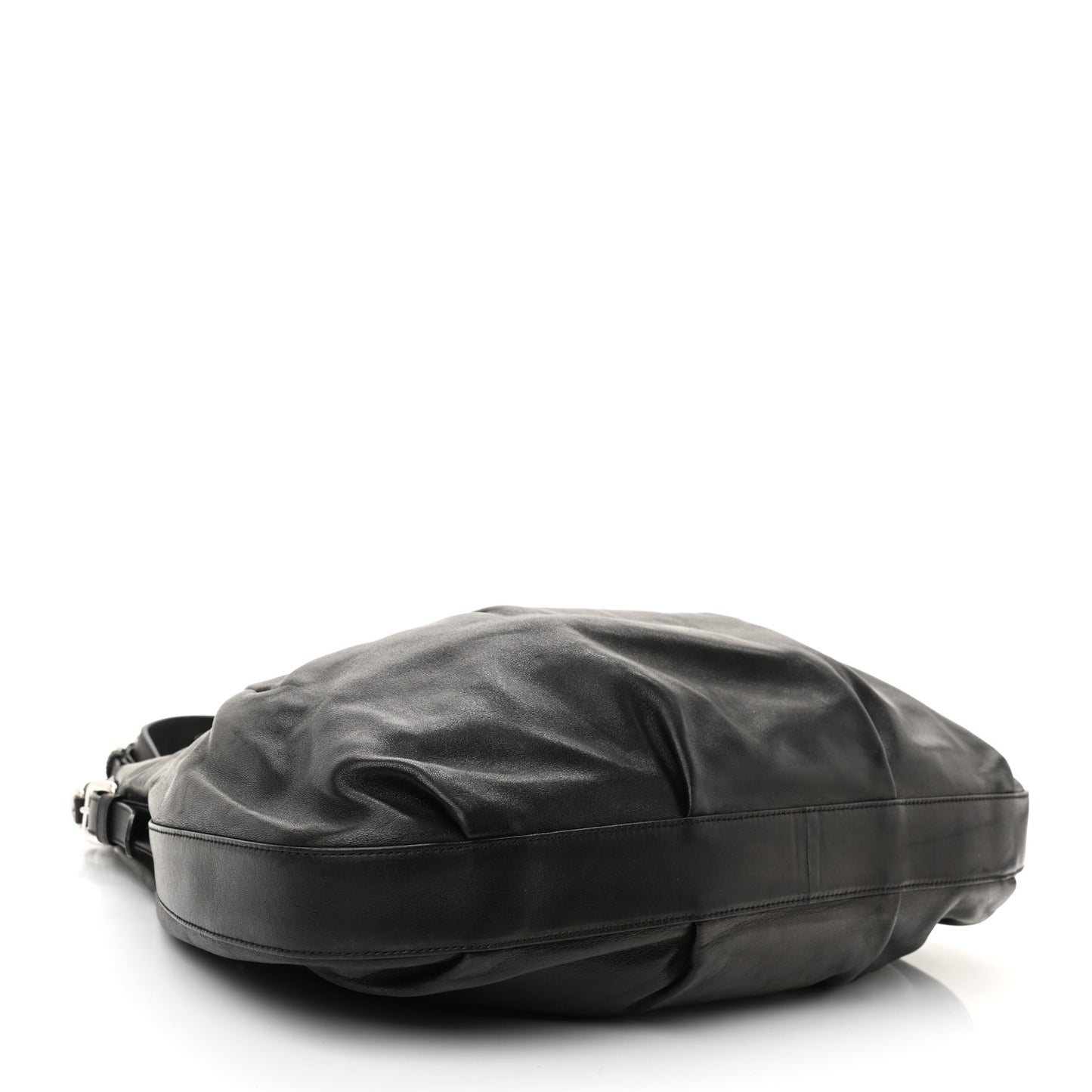 Vitello Daino Soft Shoulder Bag Black