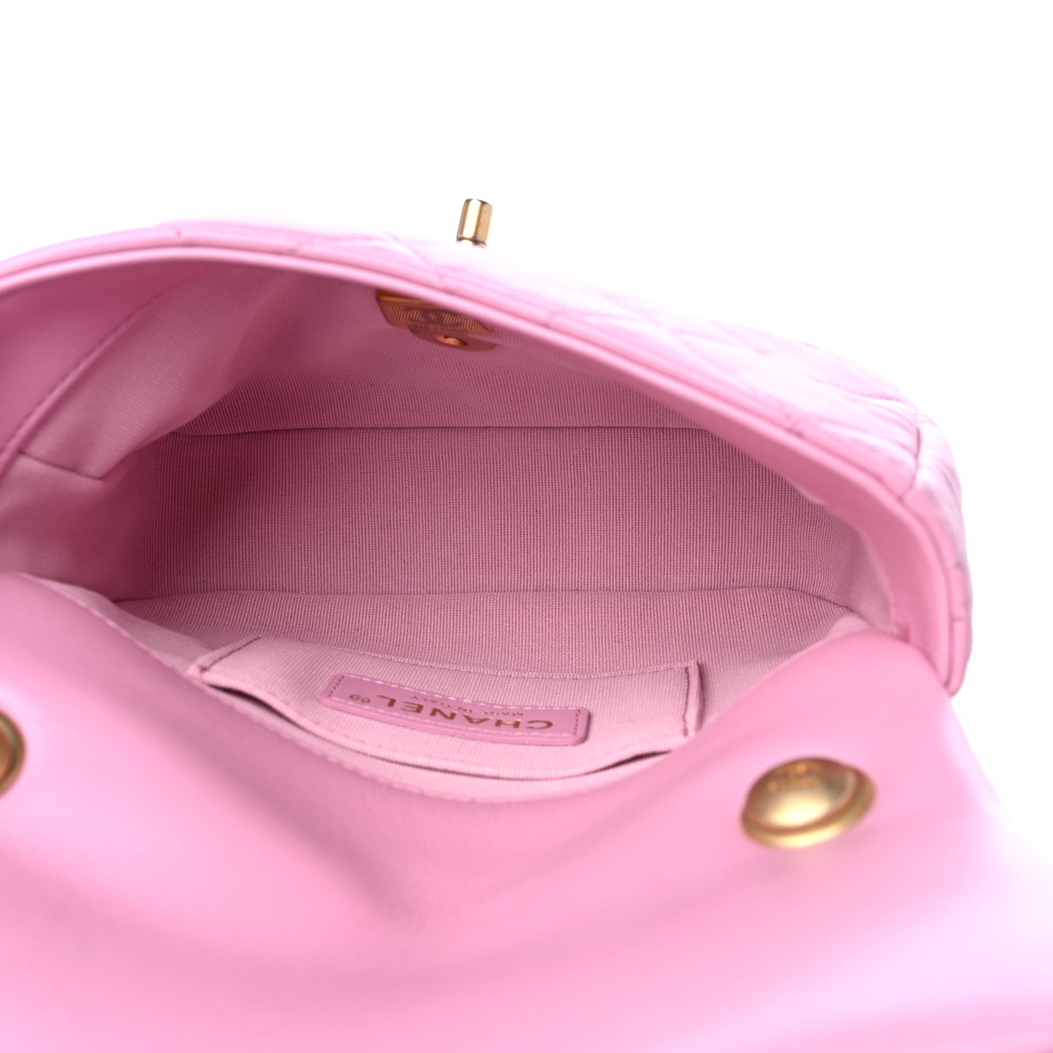 Chanel Lambskin Quilted Mini Lacquered Chain Flap Pink 4 of 8