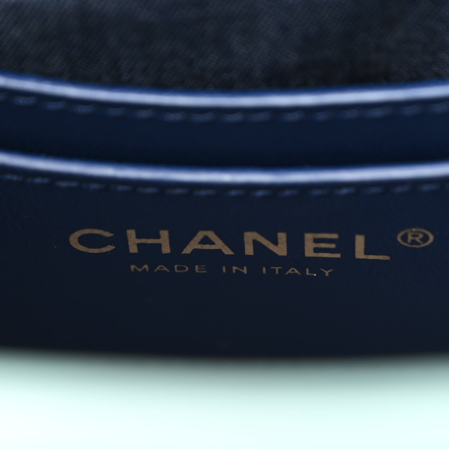 Chanel Lambskin Resin Elegant Chain Vanity Case Light Blue 6 of 10
