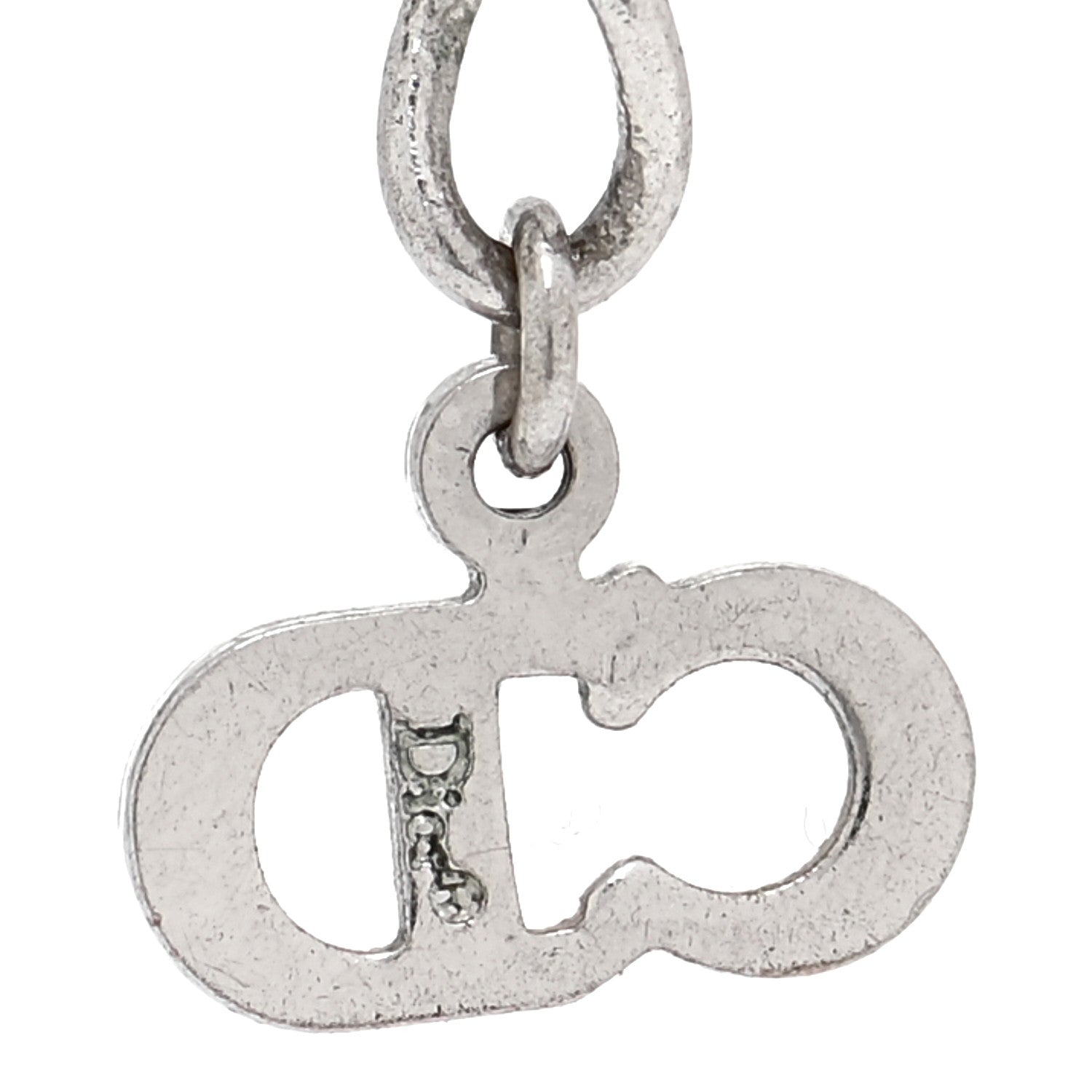Christian Dior Calfskin Bow CD Logo Bracelet Silver 5 of 5