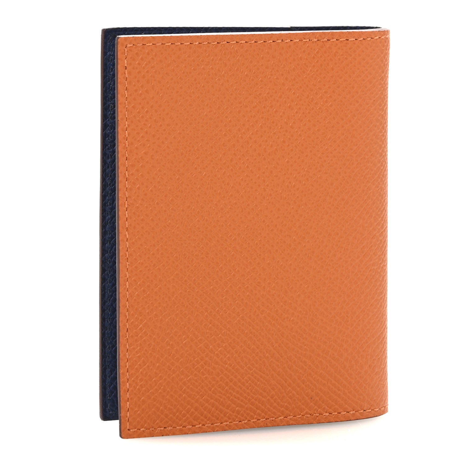 Hermes Epsom Verso Globe Trotter Agenda Cover PM Orange Bleu Saphir 3 of 8