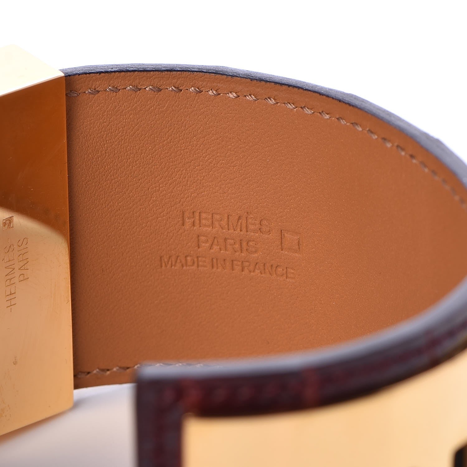 Hermes Shiny Alligator Collier De Chien CDC Bracelet S Rouge H 7 of 7