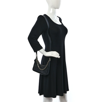 Givenchy Smooth Calfskin Mini Moon Cut Out Shoulder Bag Black 2 of 8
