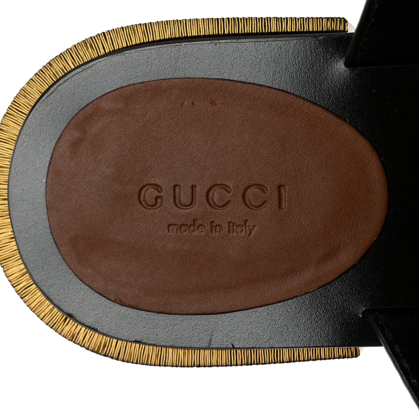 Lifford Calfskin GG Marmont Thong 25mm Sandals 40 Cuir