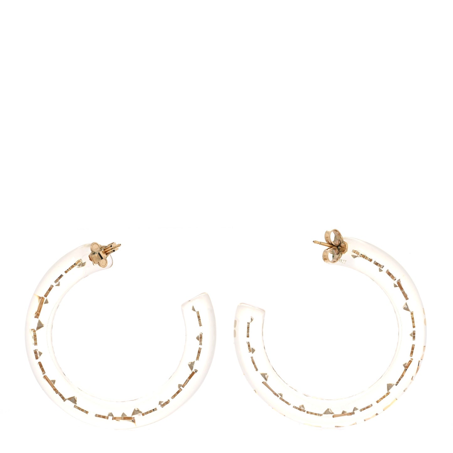 Inclusion Hoop Earrings Transparent