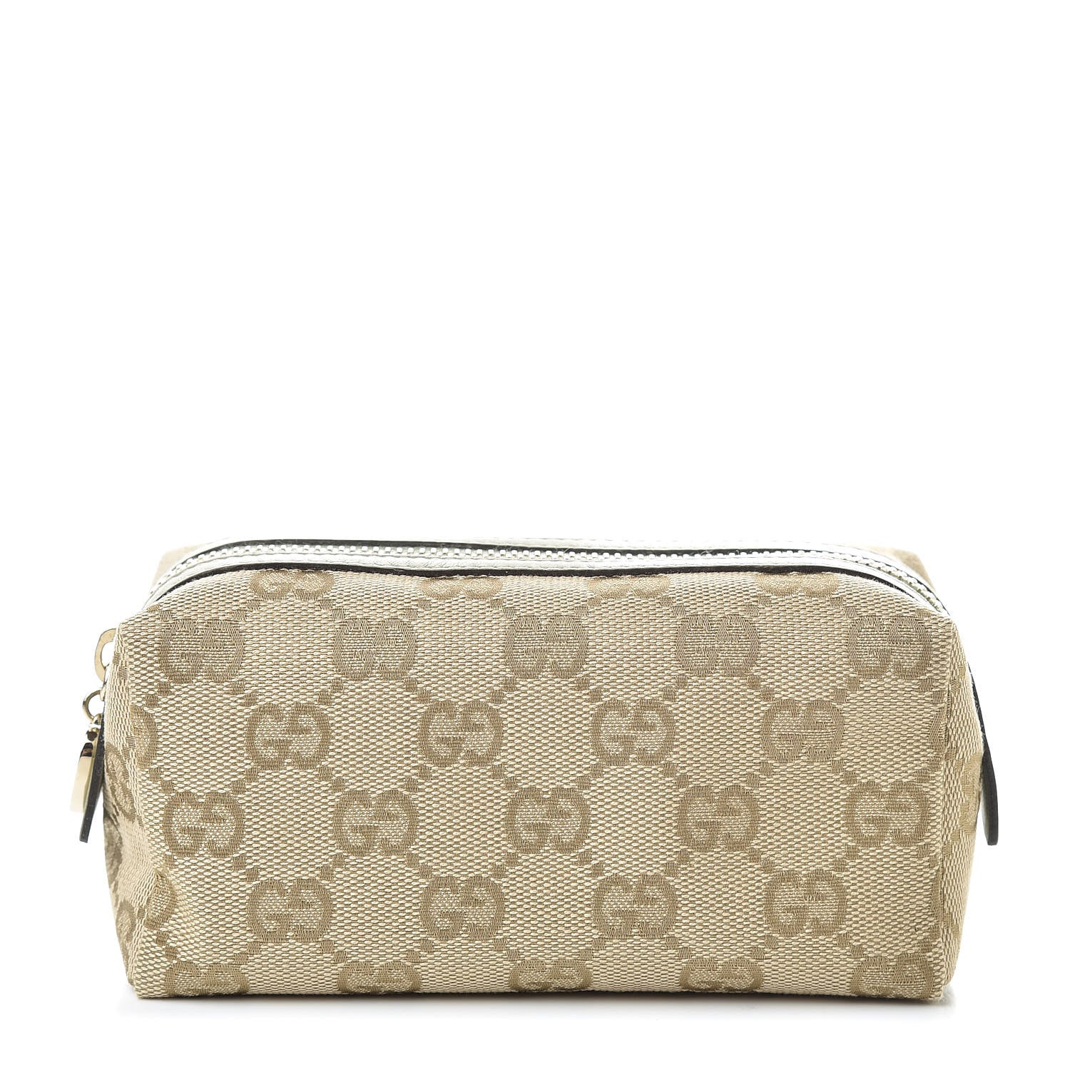 Gucci Monogram Small Cosmetic Case Metallic Green 1 of 8