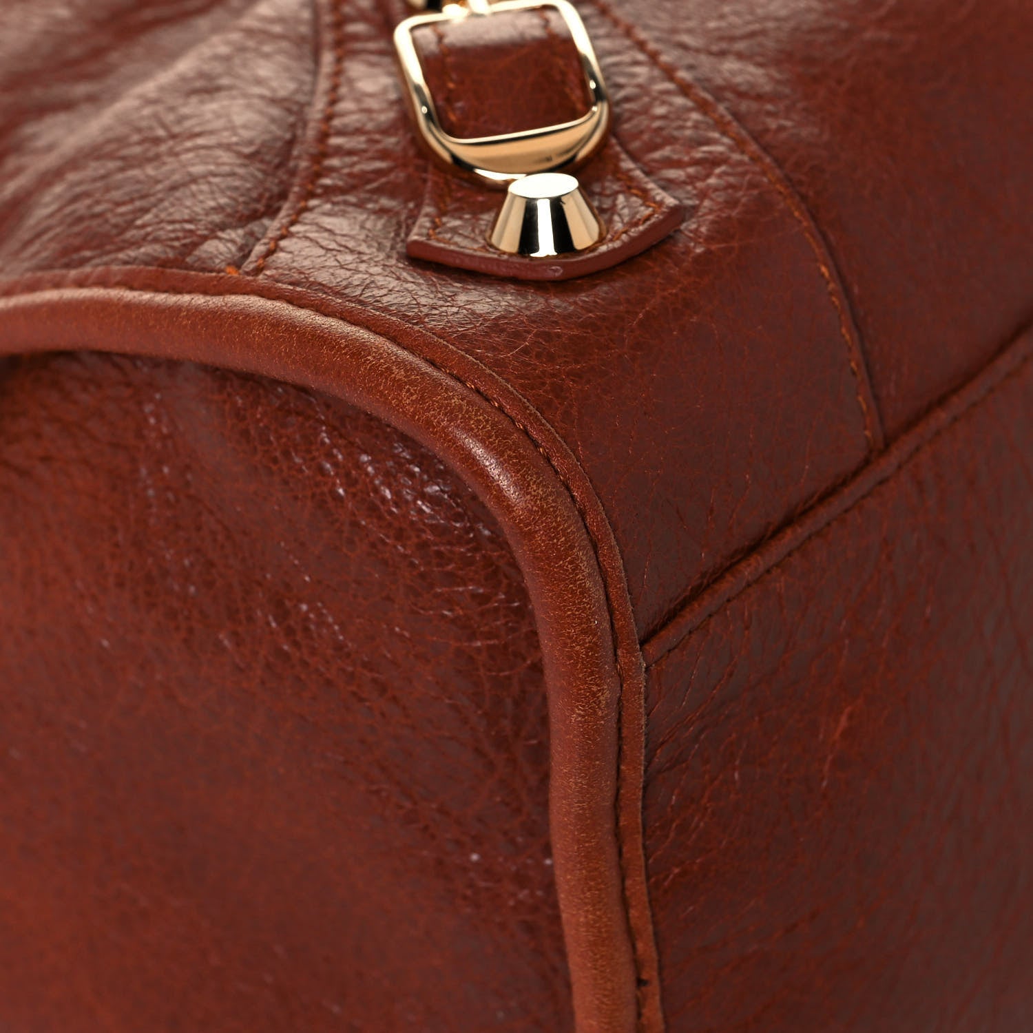 Balenciaga Agneau Classic Gold Hardware City Marron Cognac 9 of 12