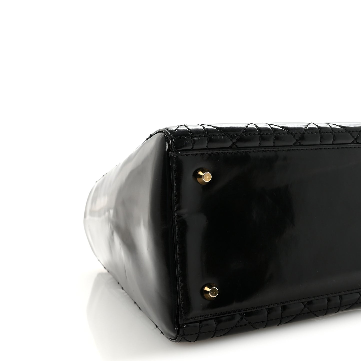 Patent Cannage Medium Lady Dior Black