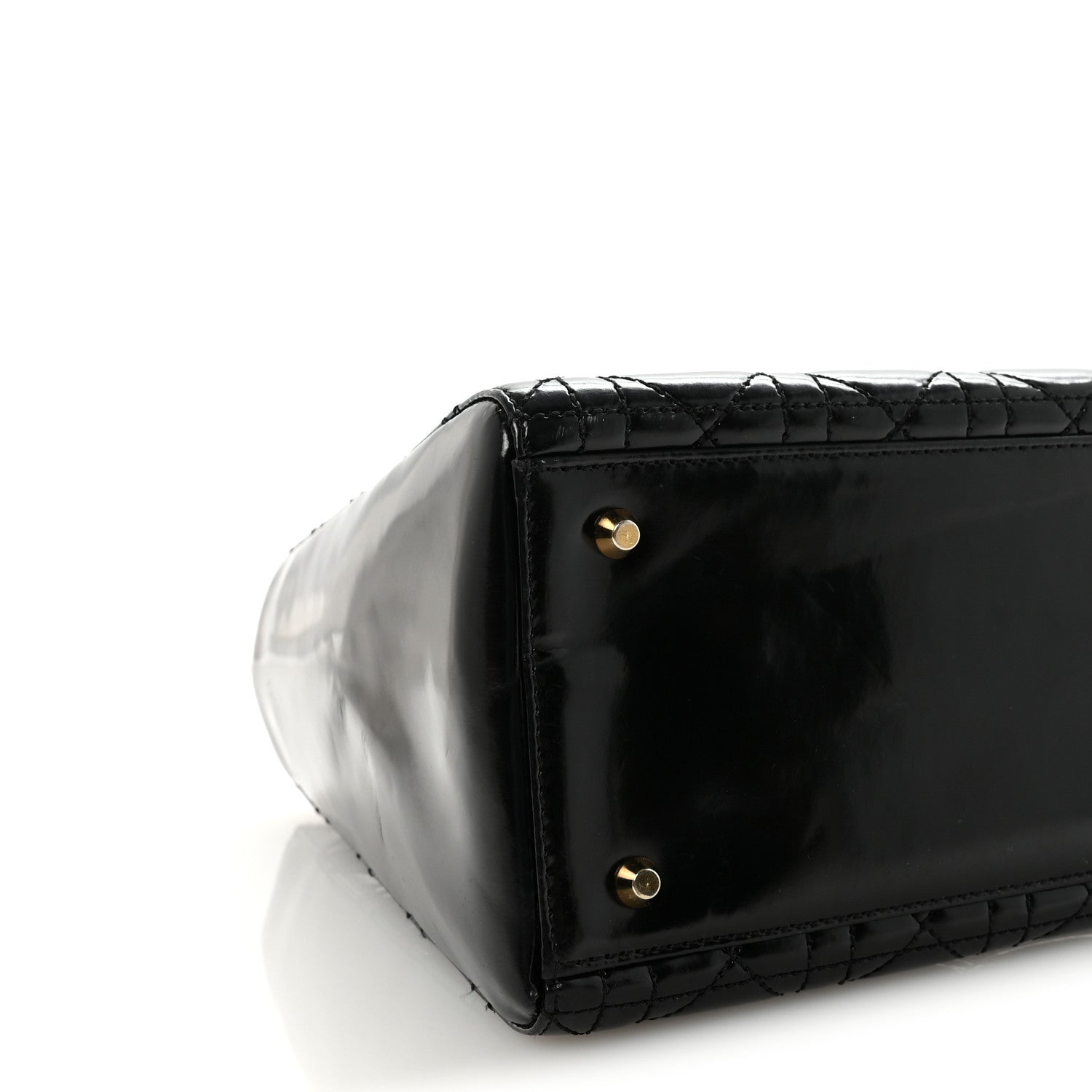 Christian Dior Patent Cannage Medium Lady Dior Black 9 of 10