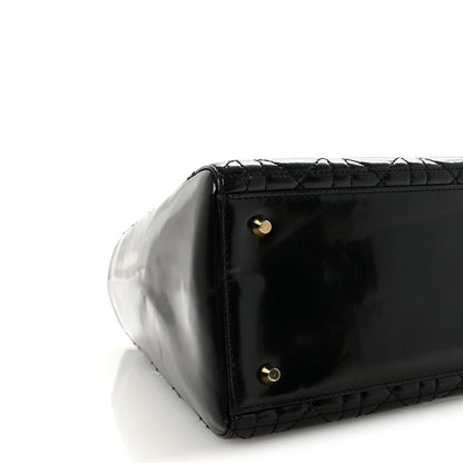 Christian Dior Patent Cannage Medium Lady Dior Black 9 of 10