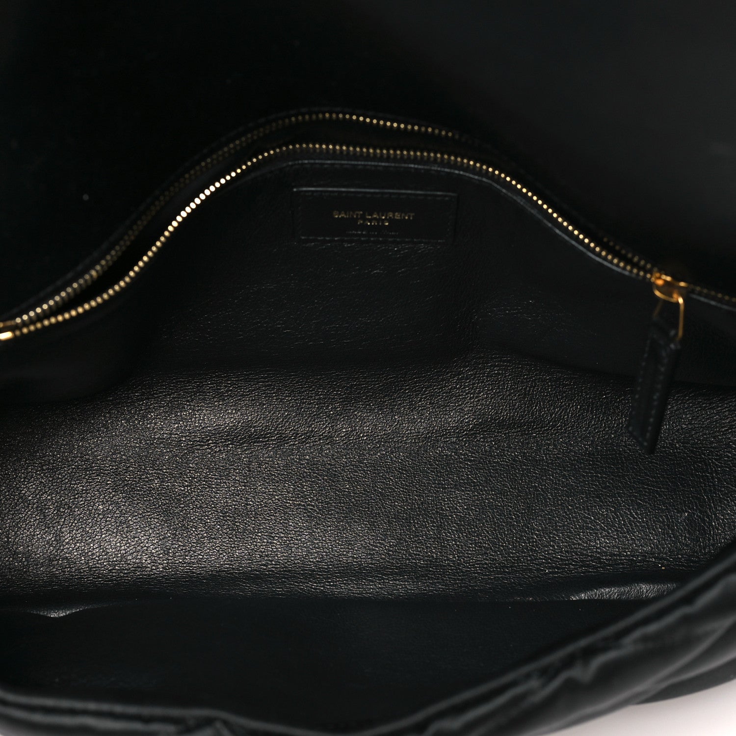 Saint Laurent Satin Quilted Sade Puffer Envelope Clutch Black 5 of 10
