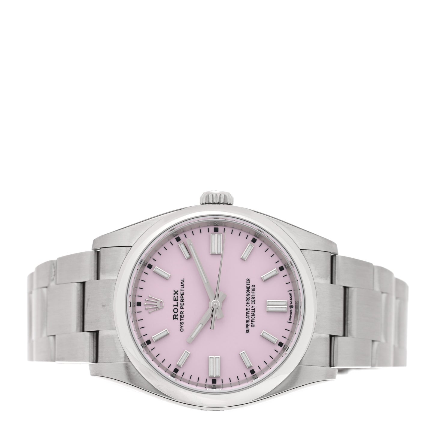 Stainless Steel 36mm Oyster Perpetual Watch Candy Pink 126000