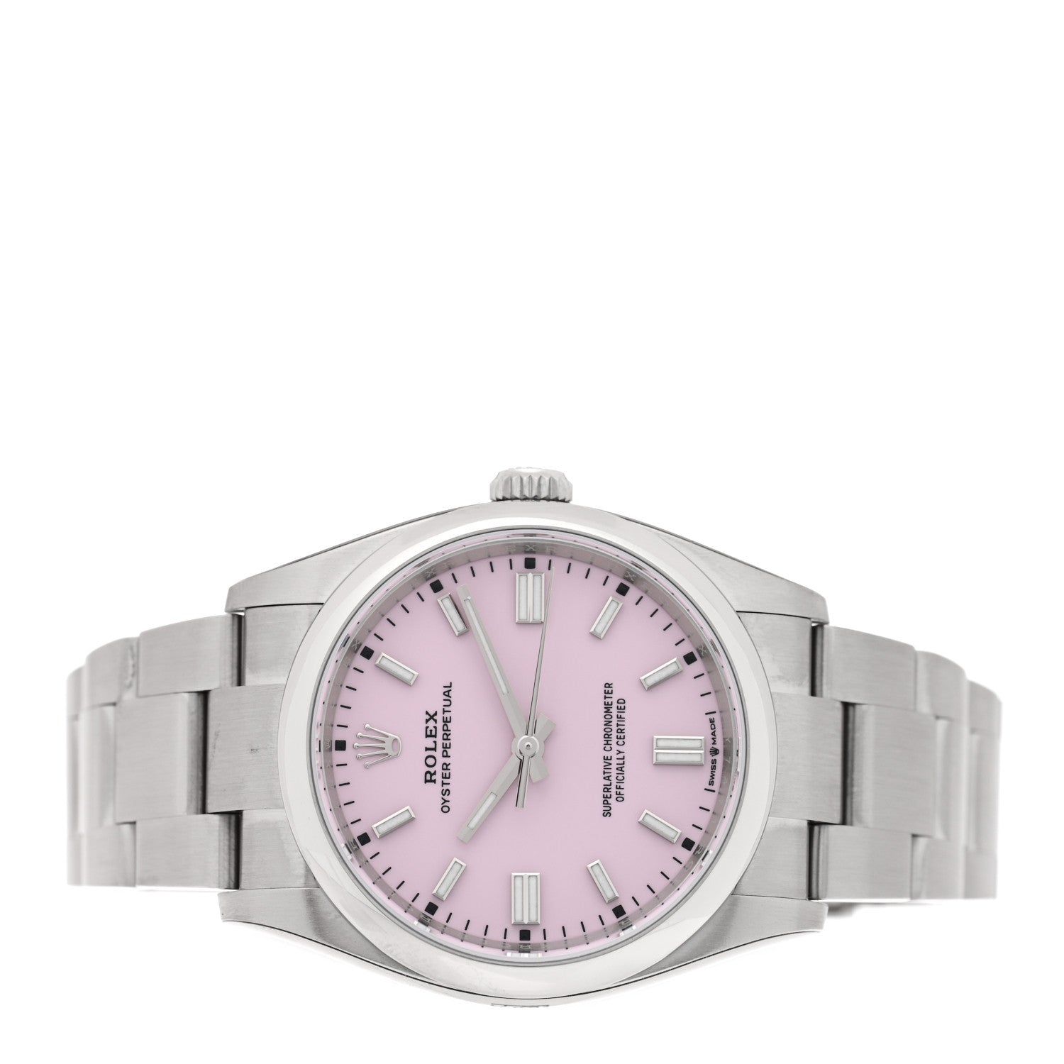 Rolex Stainless Steel 36mm Oyster Perpetual Watch Candy Pink 126000 2 of 5