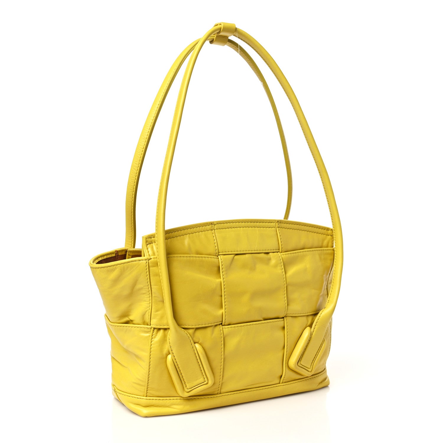 Bottega Veneta Paper Calfskin Maxi Intrecciato Small Arco Slouch Buttercup 2 of 9