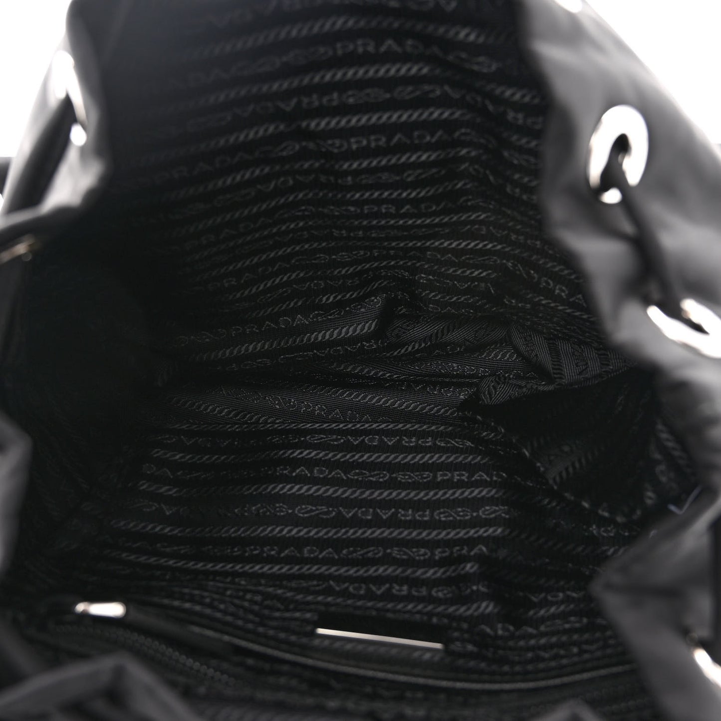 Tessuto Nylon Saffiano Small Backpack Black