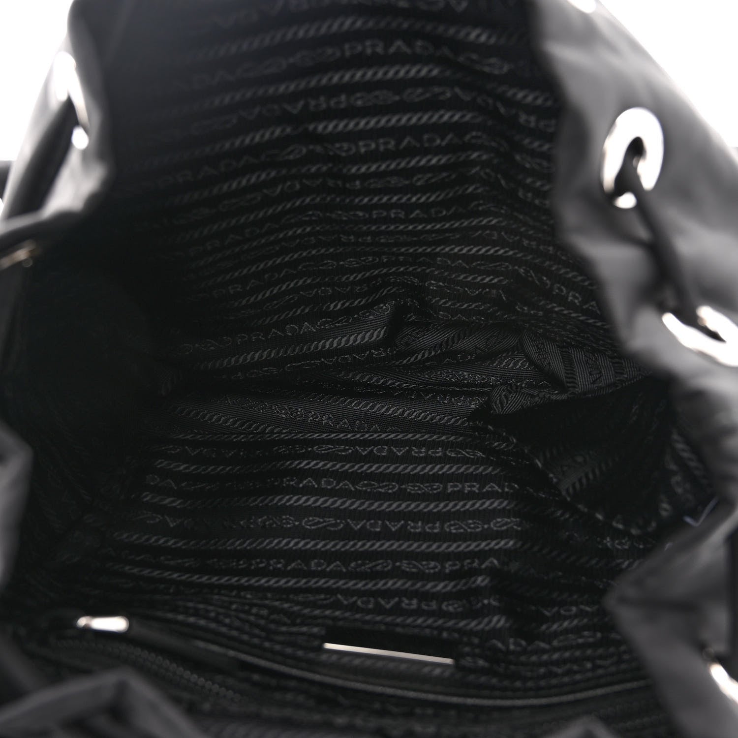 Prada Tessuto Nylon Saffiano Small Backpack Black 5 of 9