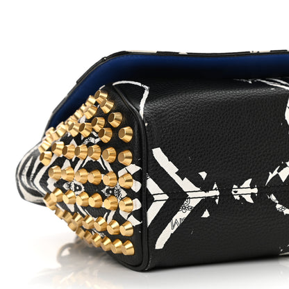 MCM Striped Visetos Funky Zebra Stud Keana Boston Black Blue 8 of 12